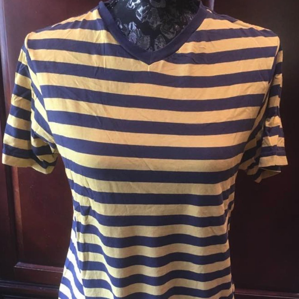 LAST CALL! Arizona Jean Blue/Yellow Stripe T-shirt, Youth L